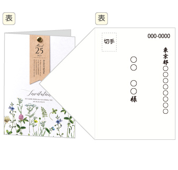 画像：封筒が縦書きの場合の招待状の入れ方